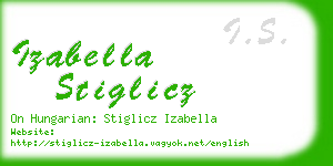 izabella stiglicz business card